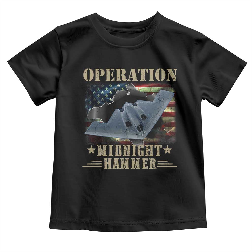 Operation Midnight Hammer Toddler T Shirt Bomber Jet American Flag - Wonder Print Shop