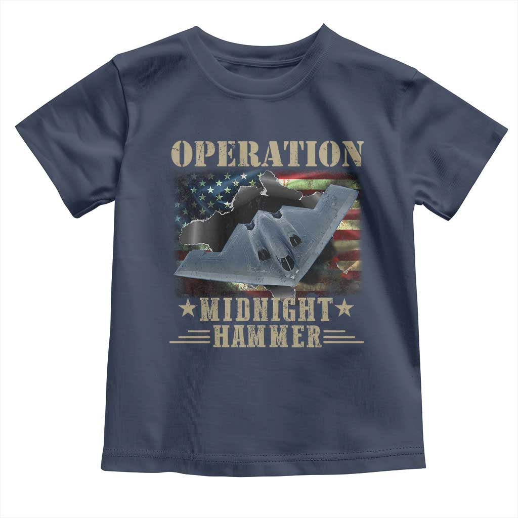 Operation Midnight Hammer Toddler T Shirt Bomber Jet American Flag - Wonder Print Shop