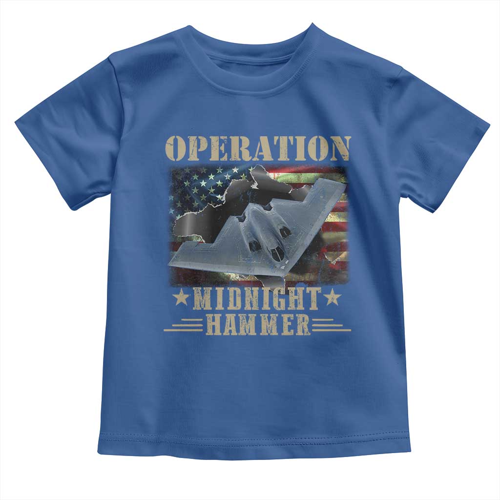 Operation Midnight Hammer Toddler T Shirt Bomber Jet American Flag - Wonder Print Shop