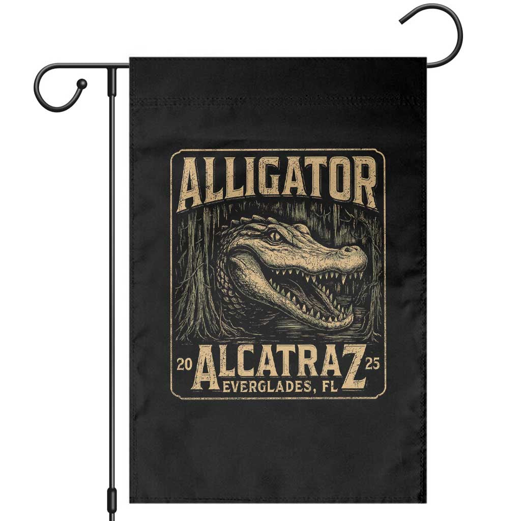 Funny Alligator Alcatraz Garden Flag Florida Everglades Alligatraz Meme 2025 - Wonder Print Shop