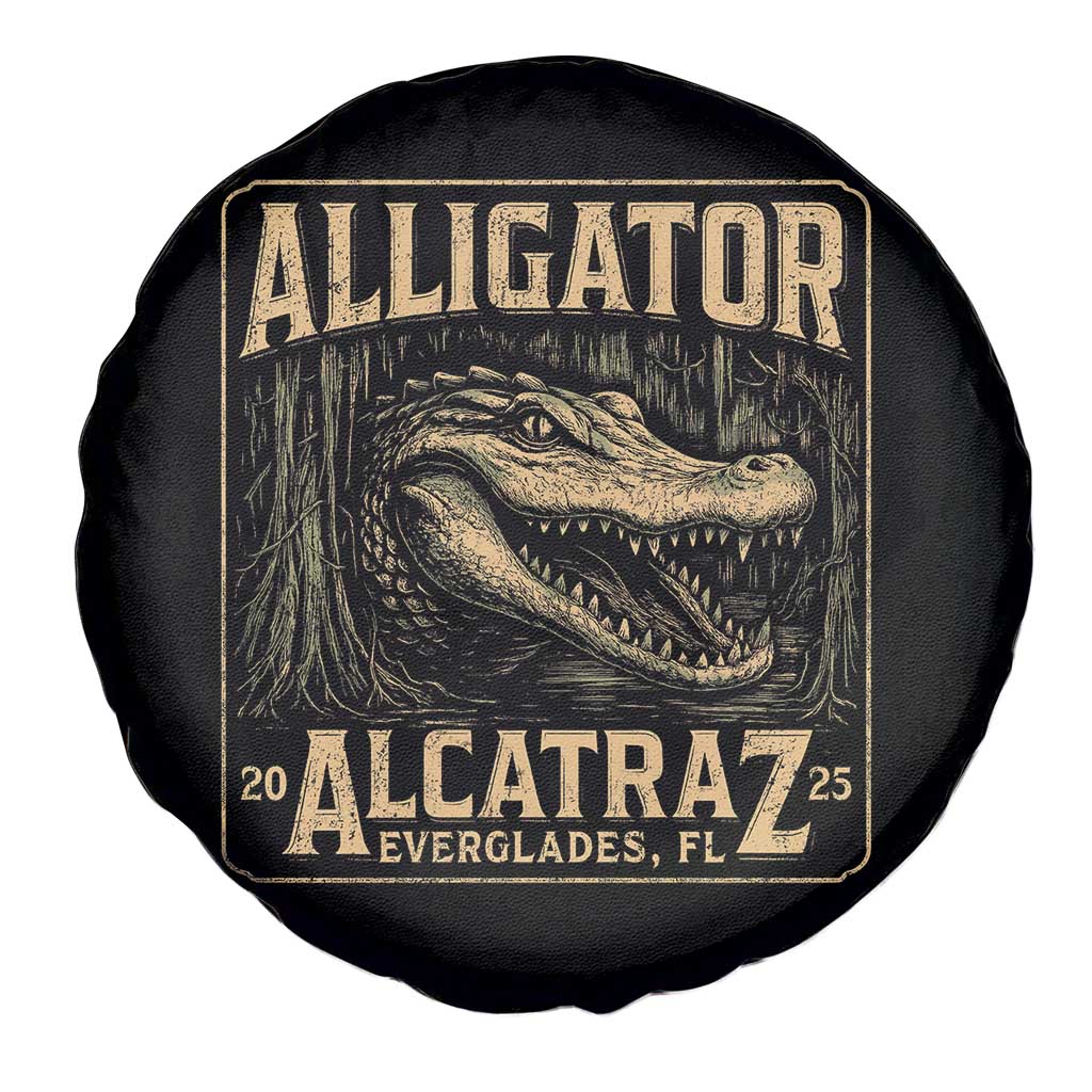 Funny Alligator Alcatraz Spare Tire Cover Florida Everglades Alligatraz Meme 2025 - Wonder Print Shop