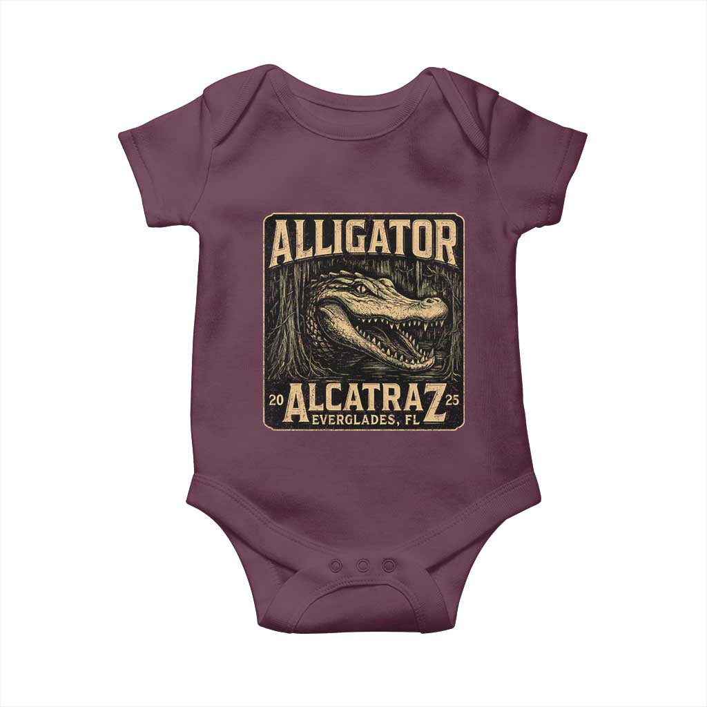 Funny Alligator Alcatraz Baby Onesie Florida Everglades Alligatraz Meme 2025 - Wonder Print Shop