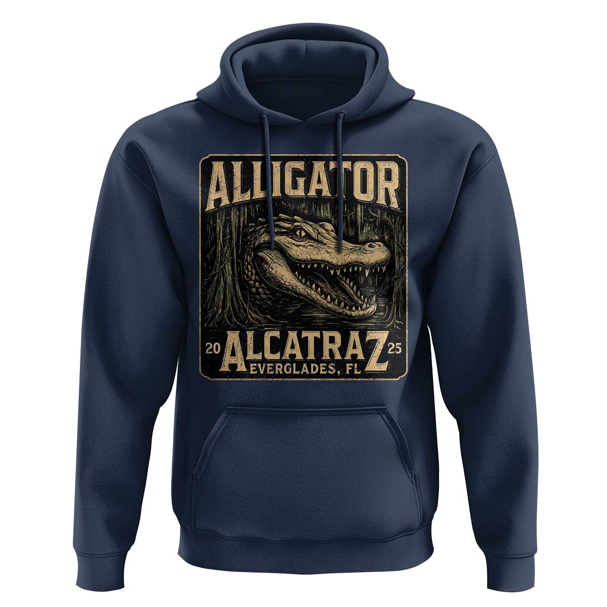 Funny Alligator Alcatraz Hoodie Florida Everglades Alligatraz Meme 2025 - Wonder Print Shop