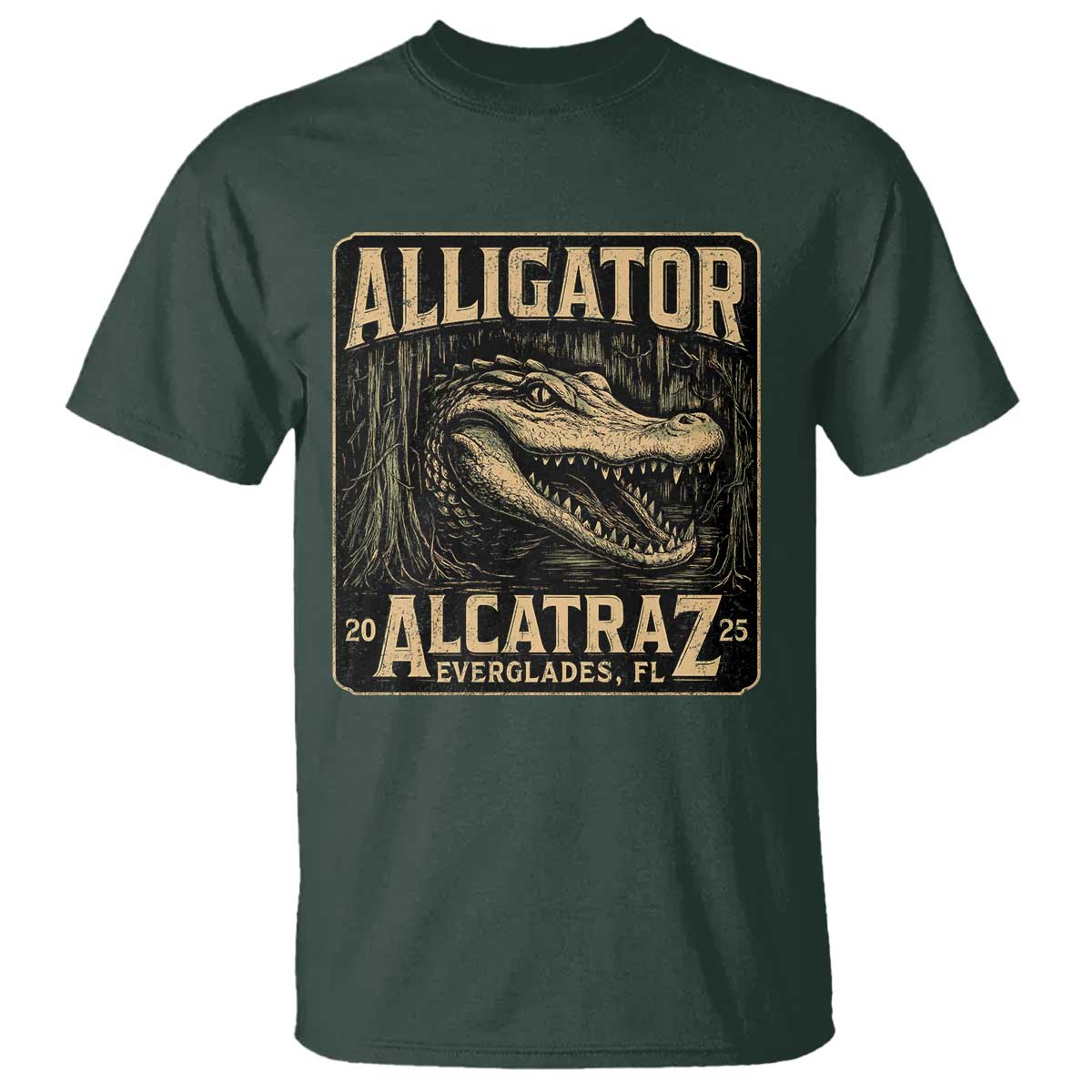 Funny Alligator Alcatraz T Shirt Florida Everglades Alligatraz Meme 2025 - Wonder Print Shop