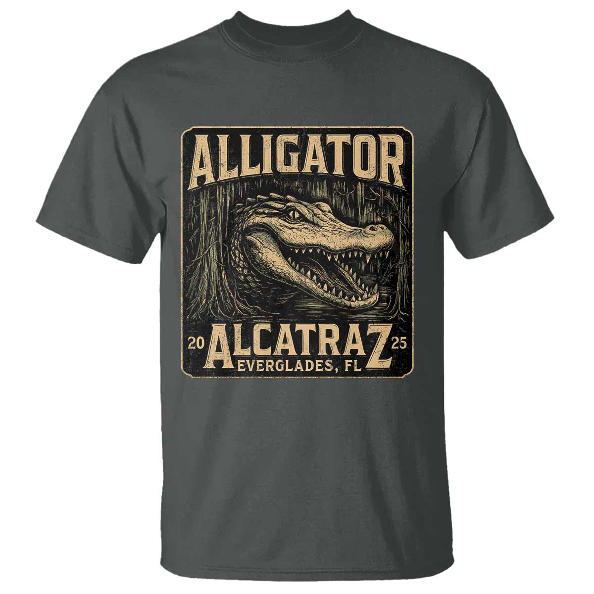 Funny Alligator Alcatraz T Shirt Florida Everglades Alligatraz Meme 2025 - Wonder Print Shop