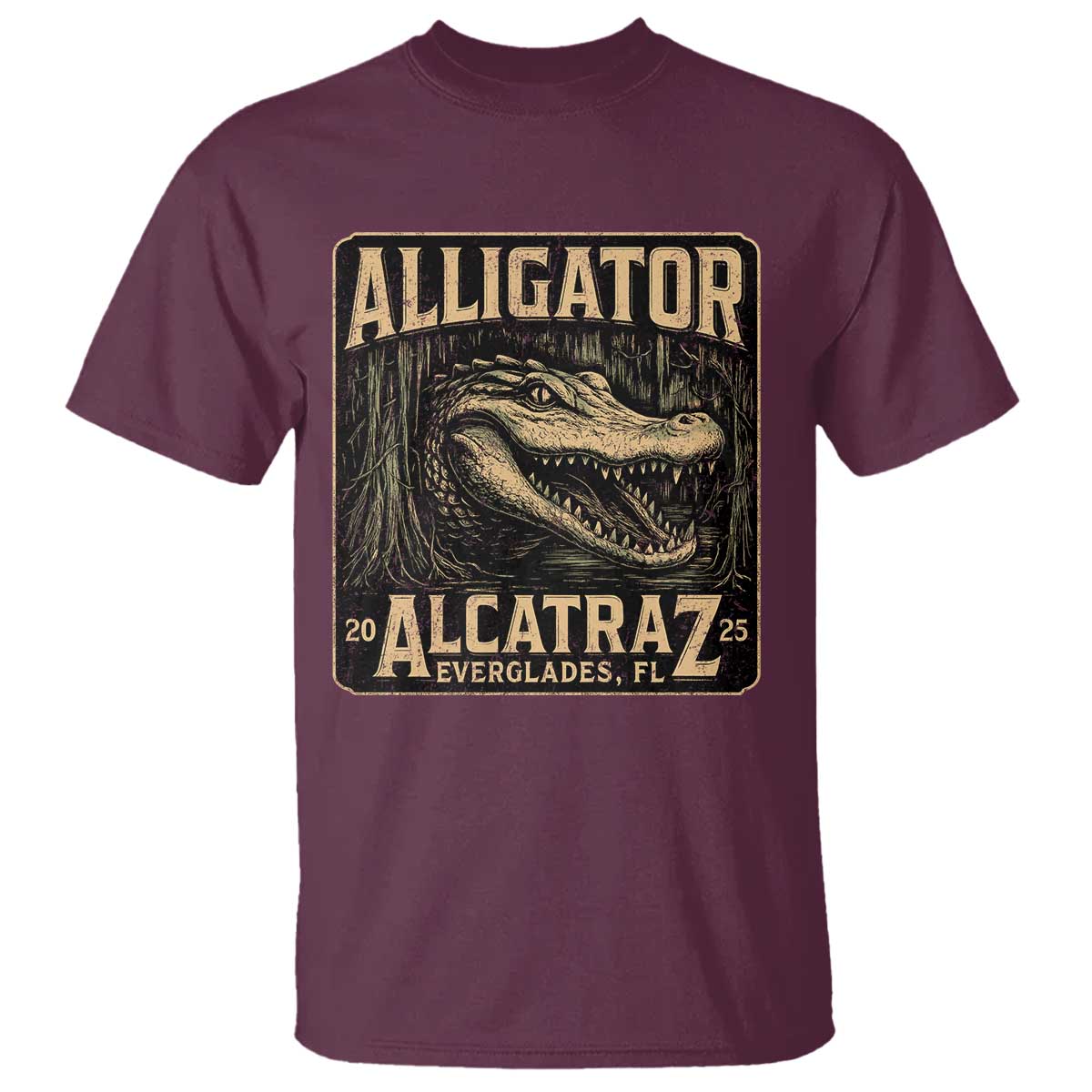 Funny Alligator Alcatraz T Shirt Florida Everglades Alligatraz Meme 2025 - Wonder Print Shop