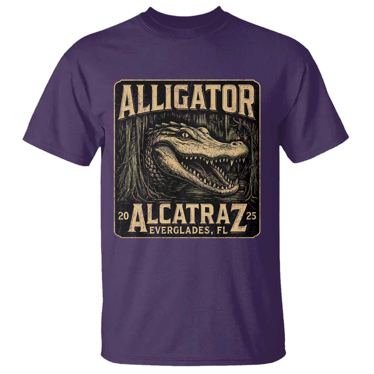 Funny Alligator Alcatraz T Shirt Florida Everglades Alligatraz Meme 2025 - Wonder Print Shop