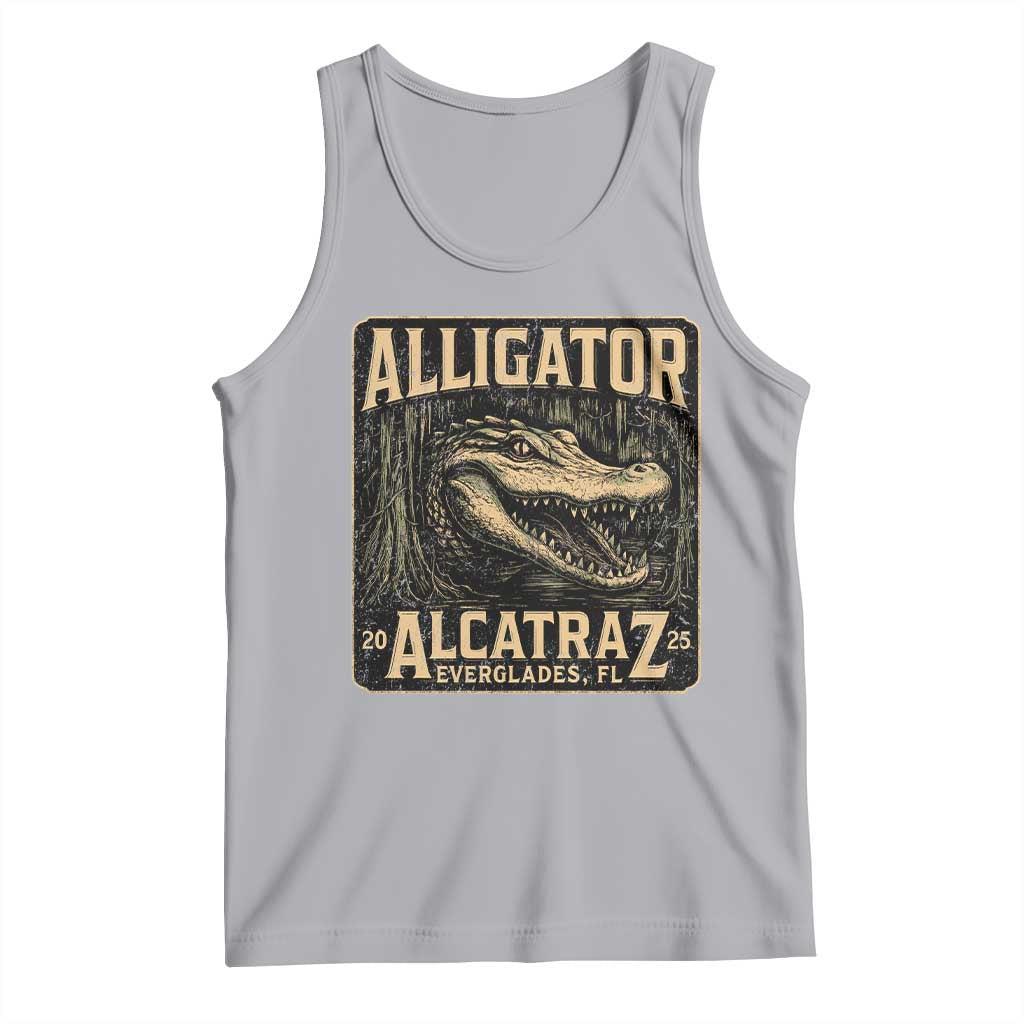 Funny Alligator Alcatraz Tank Top Florida Everglades Alligatraz Meme 2025 - Wonder Print Shop