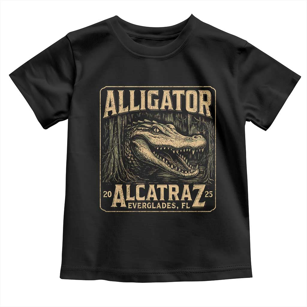 Funny Alligator Alcatraz Toddler T Shirt Florida Everglades Alligatraz Meme 2025 - Wonder Print Shop