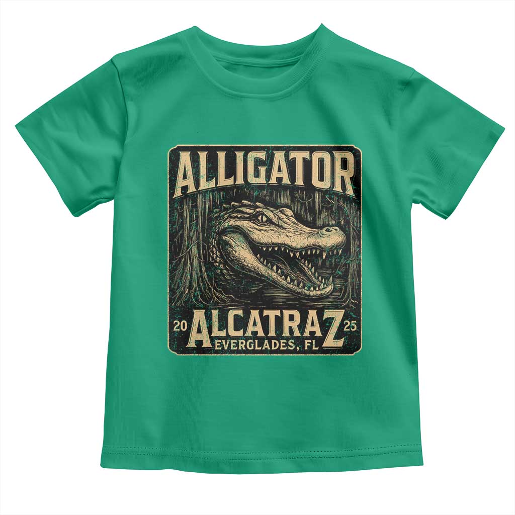 Funny Alligator Alcatraz Toddler T Shirt Florida Everglades Alligatraz Meme 2025 - Wonder Print Shop