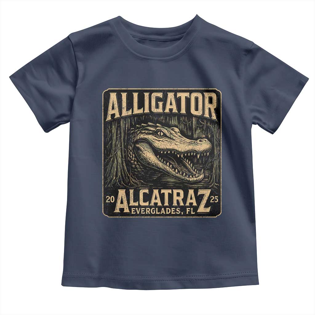 Funny Alligator Alcatraz Toddler T Shirt Florida Everglades Alligatraz Meme 2025 - Wonder Print Shop