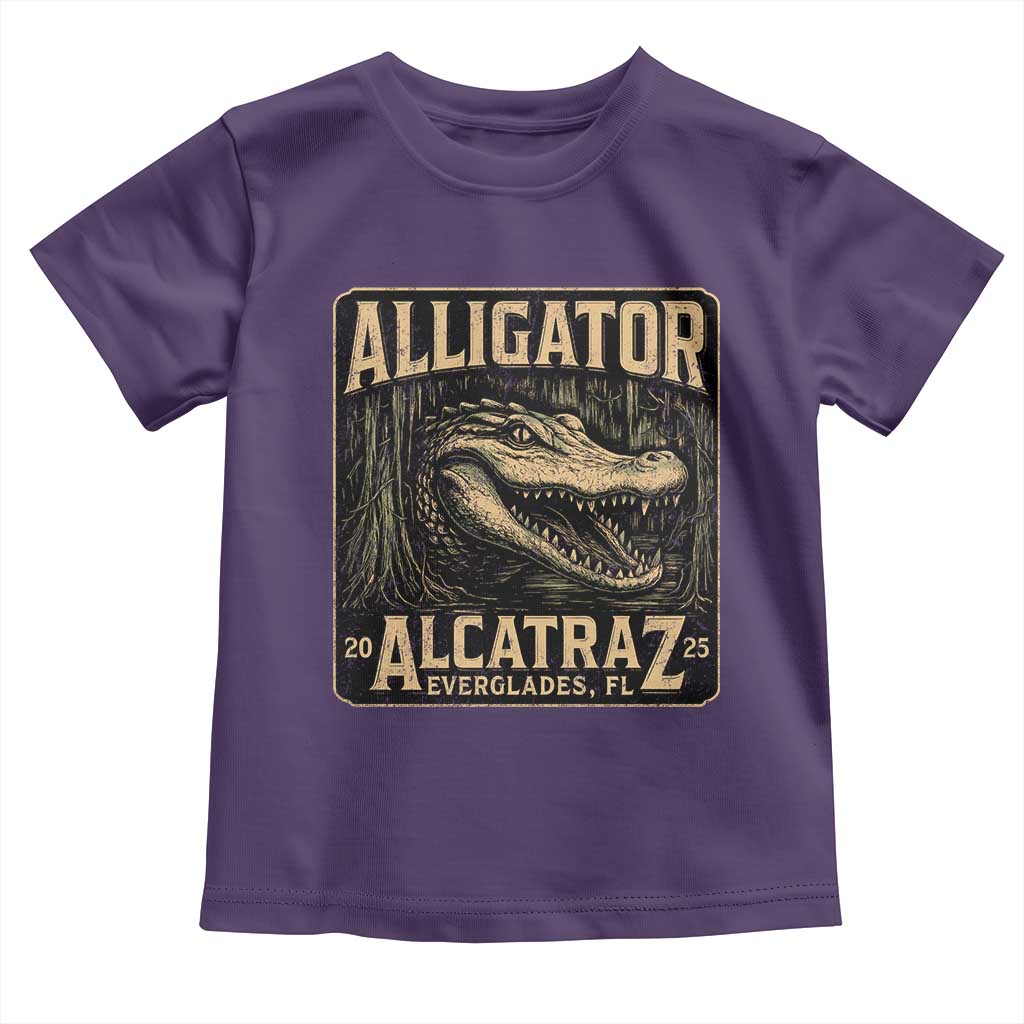 Funny Alligator Alcatraz Toddler T Shirt Florida Everglades Alligatraz Meme 2025 - Wonder Print Shop