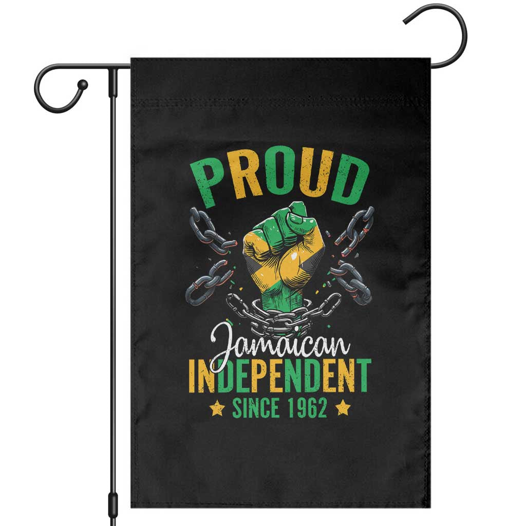 Jamaica Independence Day Garden Flag Proud Jamaican Hand Fist Break The Chain - Wonder Print Shop