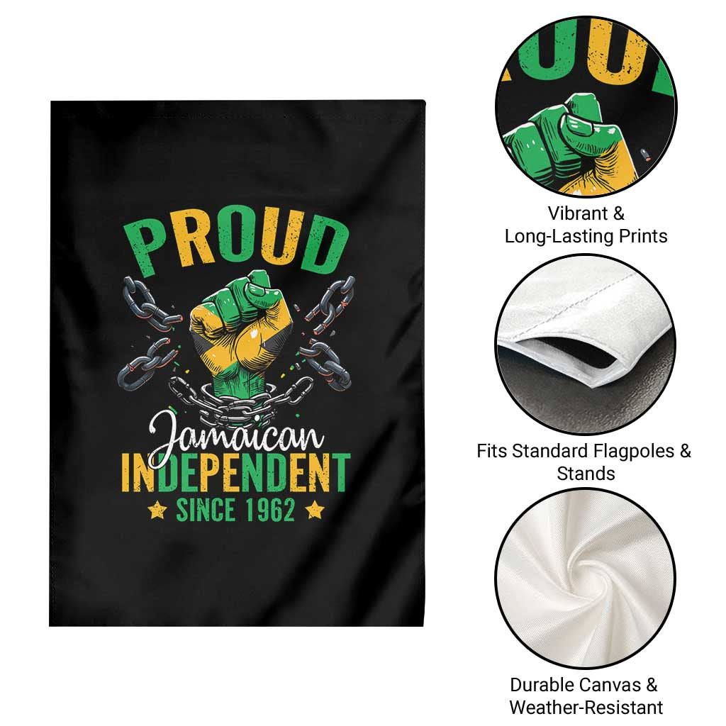 Jamaica Independence Day Garden Flag Proud Jamaican Hand Fist Break The Chain - Wonder Print Shop