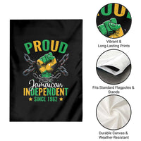 Jamaica Independence Day Garden Flag Proud Jamaican Hand Fist Break The Chain - Wonder Print Shop