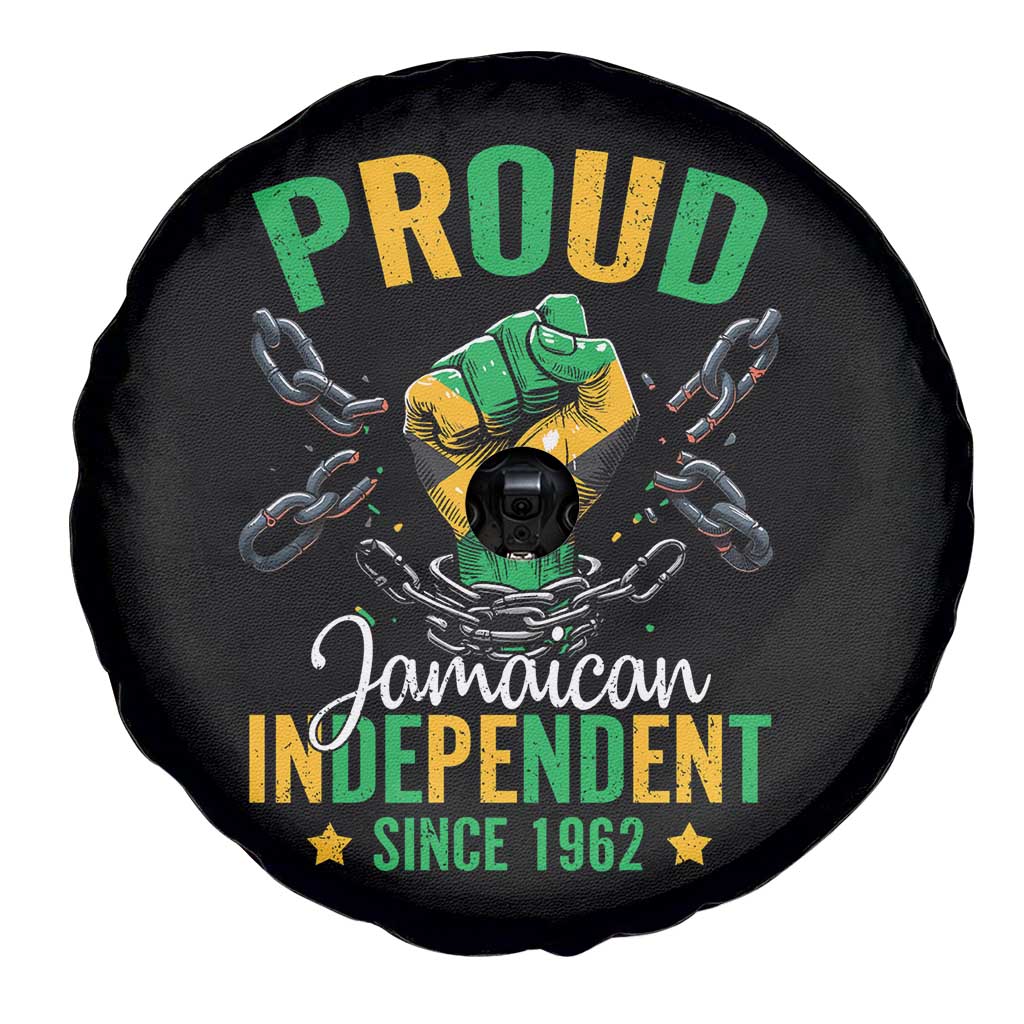 Jamaica Independence Day Spare Tire Cover Proud Jamaican Hand Fist Break The Chain - Wonder Print Shop