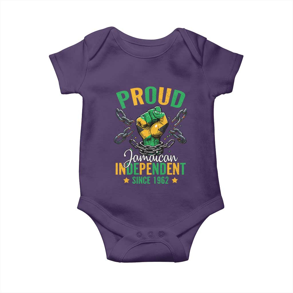 Jamaica Independence Day Baby Onesie Proud Jamaican Hand Fist Break The Chain - Wonder Print Shop