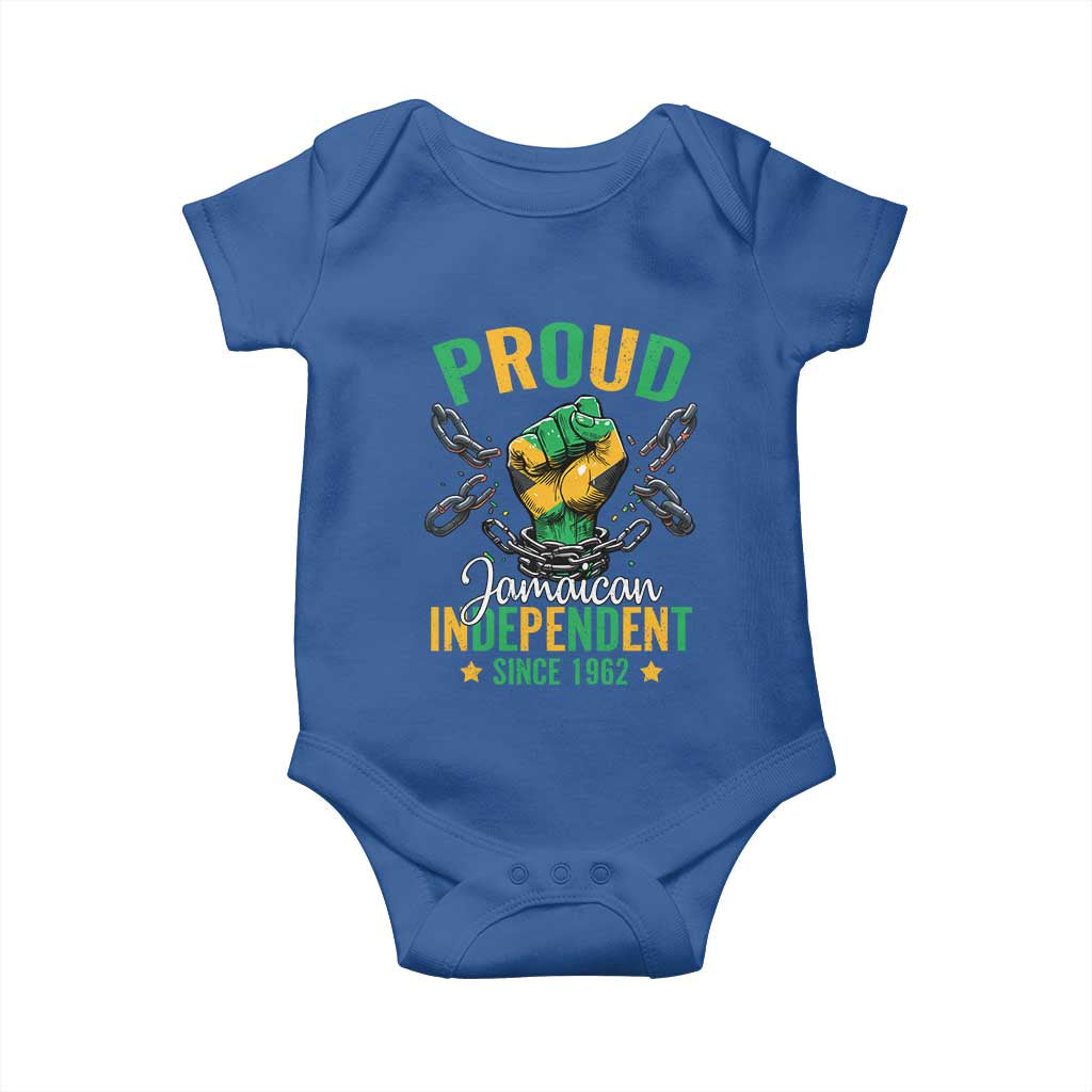Jamaica Independence Day Baby Onesie Proud Jamaican Hand Fist Break The Chain - Wonder Print Shop