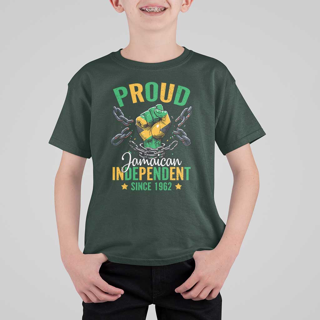 Jamaica Independence Day T Shirt For Kid Proud Jamaican Hand Fist Break The Chain - Wonder Print Shop