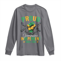 Jamaica Independence Day Long Sleeve Shirt Proud Jamaican Hand Fist Break The Chain - Wonder Print Shop