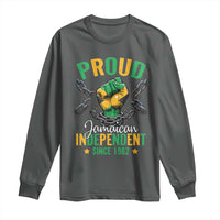 Jamaica Independence Day Long Sleeve Shirt Proud Jamaican Hand Fist Break The Chain - Wonder Print Shop