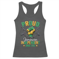 Jamaica Independence Day Racerback Tank Top Proud Jamaican Hand Fist Break The Chain - Wonder Print Shop
