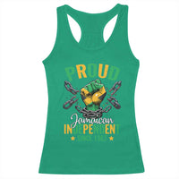 Jamaica Independence Day Racerback Tank Top Proud Jamaican Hand Fist Break The Chain - Wonder Print Shop