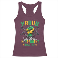 Jamaica Independence Day Racerback Tank Top Proud Jamaican Hand Fist Break The Chain - Wonder Print Shop