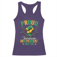 Jamaica Independence Day Racerback Tank Top Proud Jamaican Hand Fist Break The Chain - Wonder Print Shop