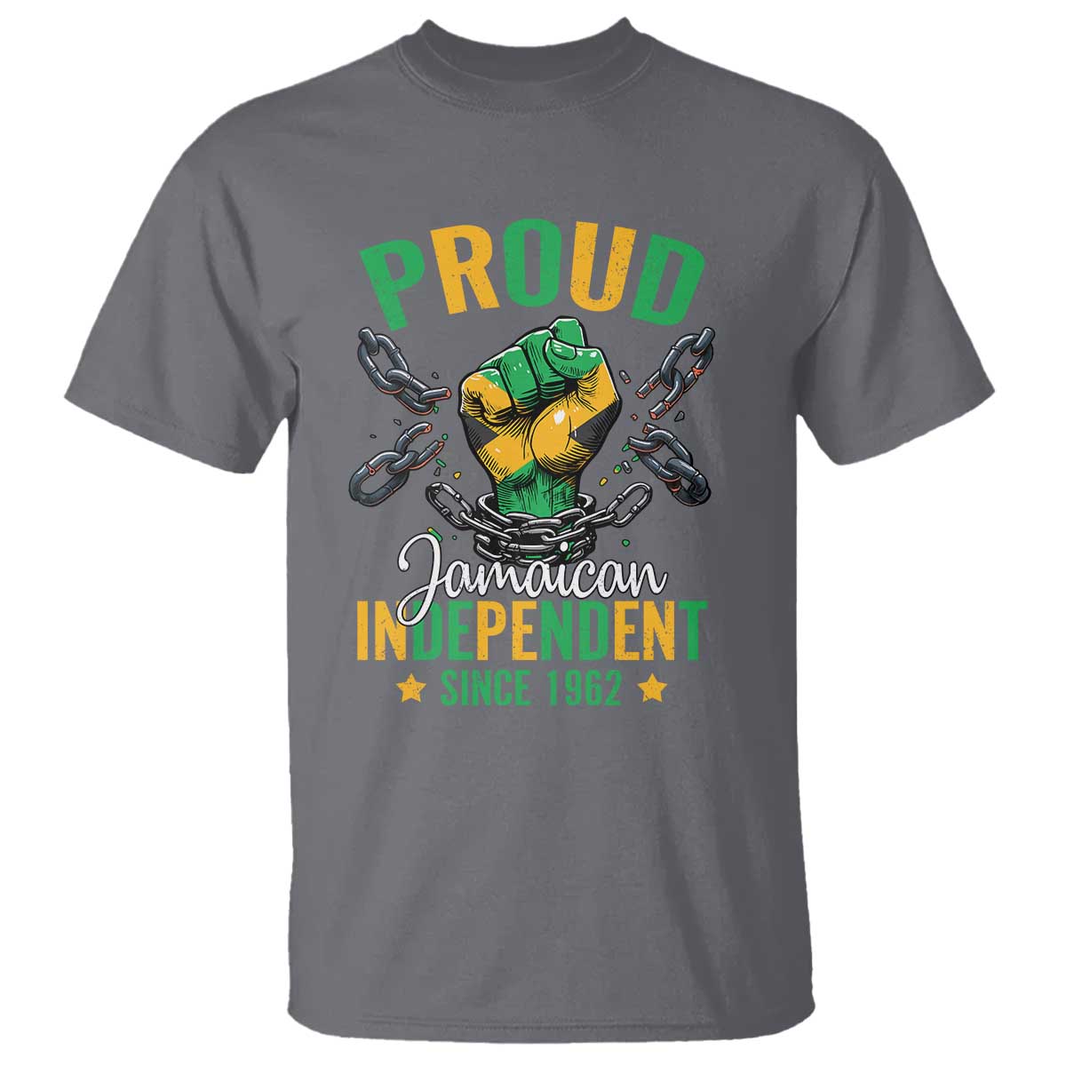 Jamaica Independence Day T Shirt Proud Jamaican Hand Fist Break The Chain - Wonder Print Shop