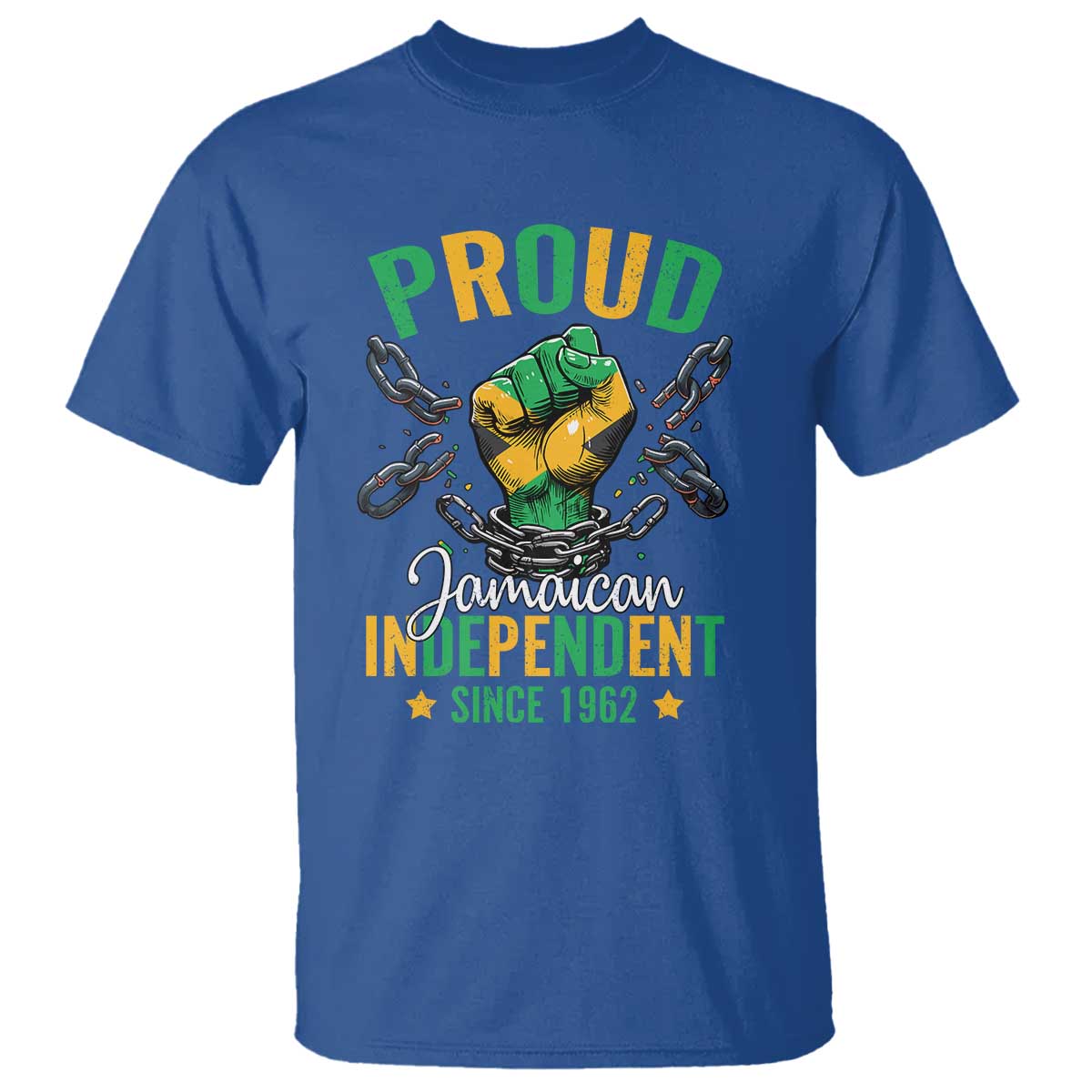 Jamaica Independence Day T Shirt Proud Jamaican Hand Fist Break The Chain - Wonder Print Shop