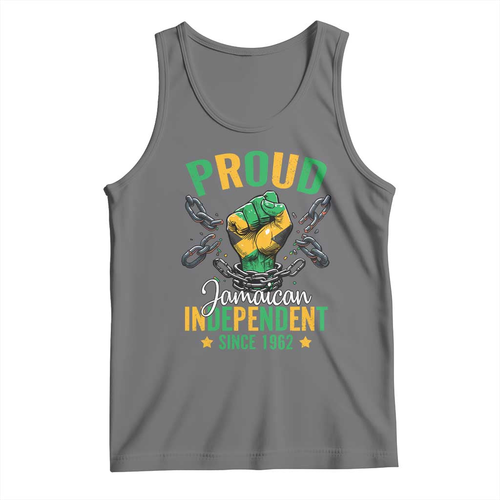 Jamaica Independence Day Tank Top Proud Jamaican Hand Fist Break The Chain - Wonder Print Shop