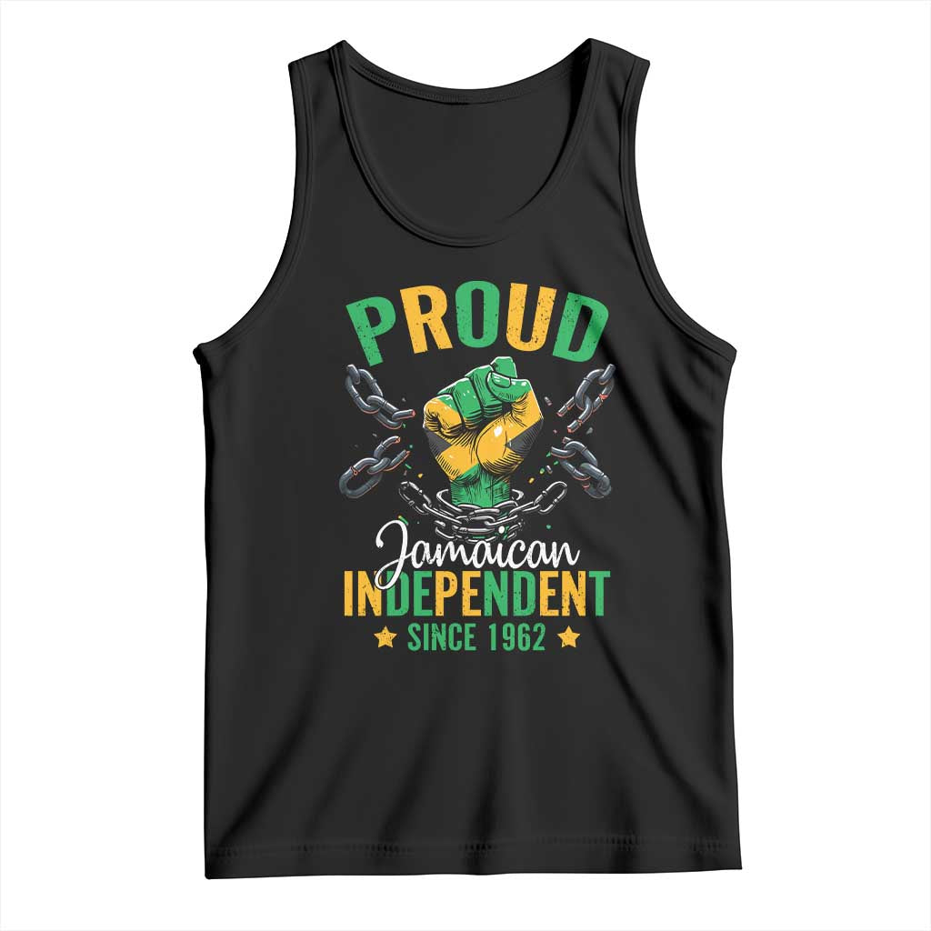 Jamaica Independence Day Tank Top Proud Jamaican Hand Fist Break The Chain - Wonder Print Shop