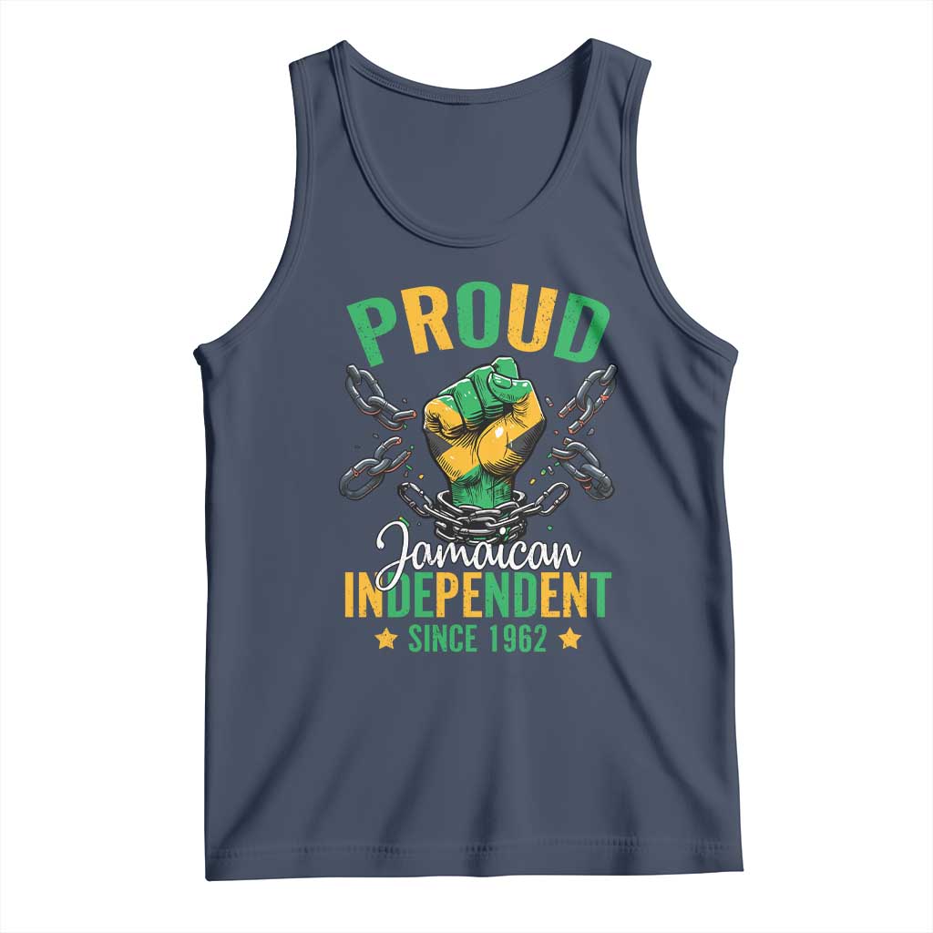 Jamaica Independence Day Tank Top Proud Jamaican Hand Fist Break The Chain - Wonder Print Shop