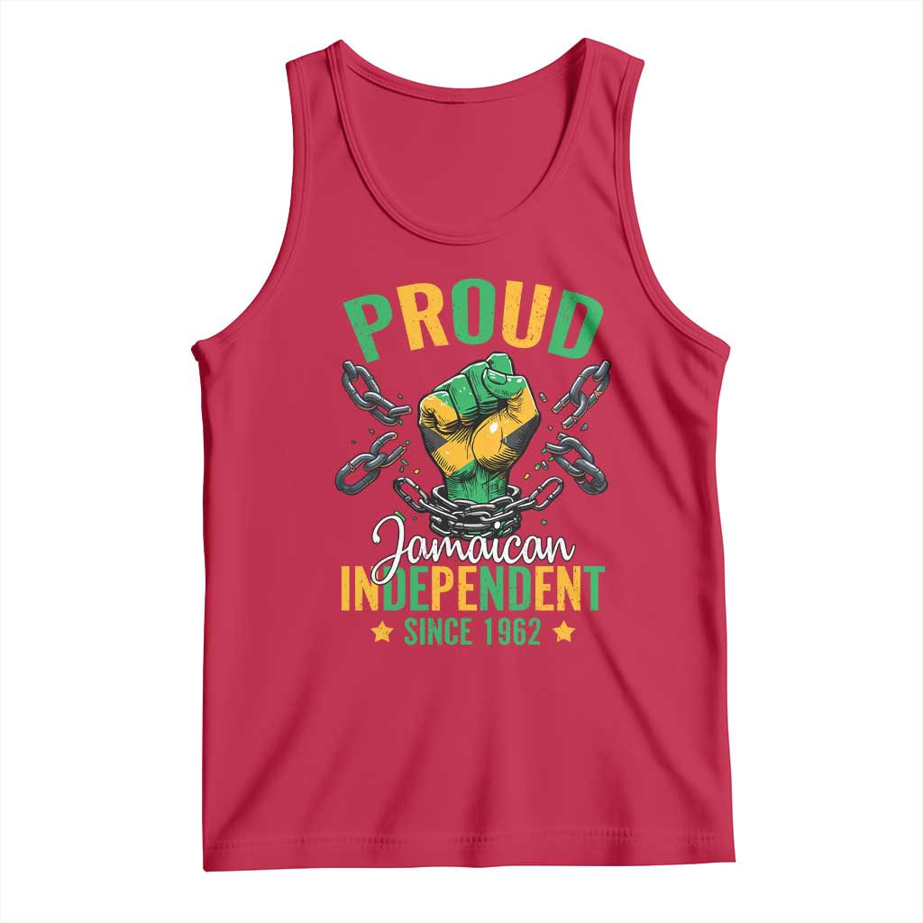 Jamaica Independence Day Tank Top Proud Jamaican Hand Fist Break The Chain - Wonder Print Shop