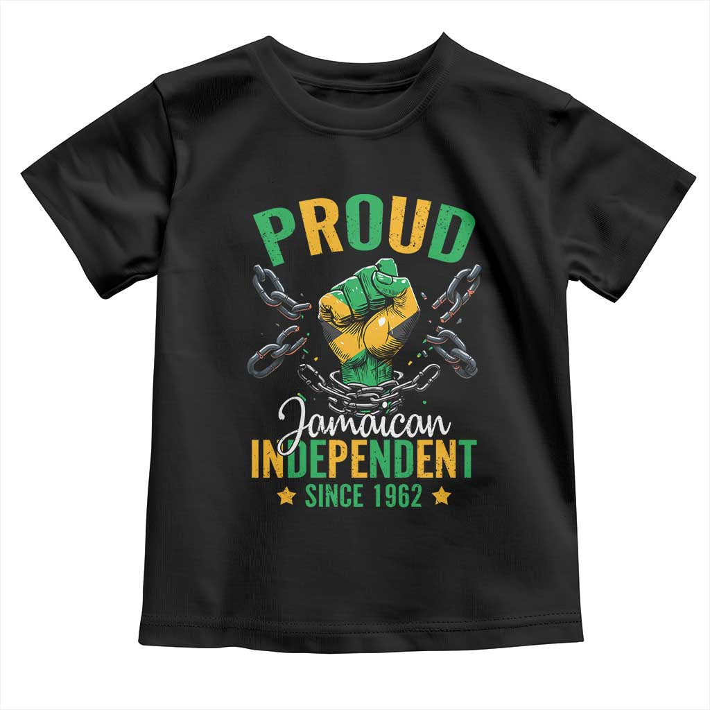 Jamaica Independence Day Toddler T Shirt Proud Jamaican Hand Fist Break The Chain - Wonder Print Shop