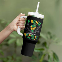 Jamaica Independence Day Tumbler With Handle Proud Jamaican Hand Fist Break The Chain - Wonder Print Shop