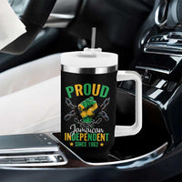 Jamaica Independence Day Tumbler With Handle Proud Jamaican Hand Fist Break The Chain - Wonder Print Shop