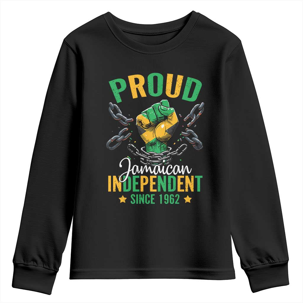 Jamaica Independence Day Youth Sweatshirt Proud Jamaican Hand Fist Break The Chain - Wonder Print Shop