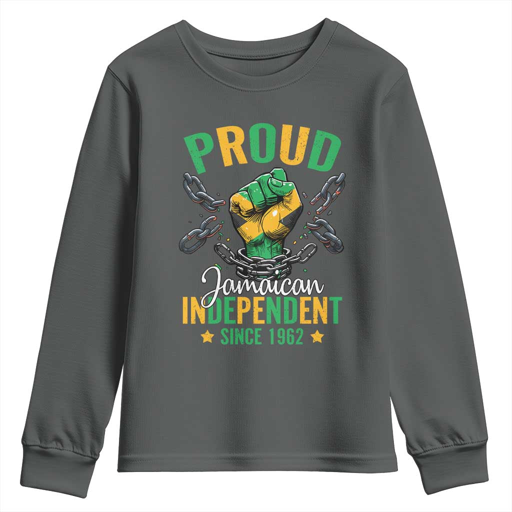 Jamaica Independence Day Youth Sweatshirt Proud Jamaican Hand Fist Break The Chain - Wonder Print Shop