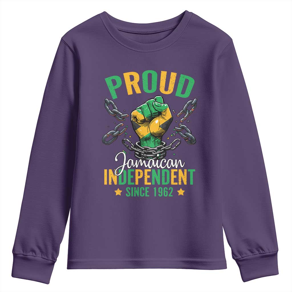 Jamaica Independence Day Youth Sweatshirt Proud Jamaican Hand Fist Break The Chain - Wonder Print Shop