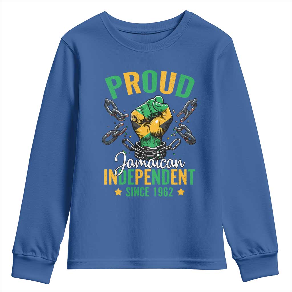 Jamaica Independence Day Youth Sweatshirt Proud Jamaican Hand Fist Break The Chain - Wonder Print Shop
