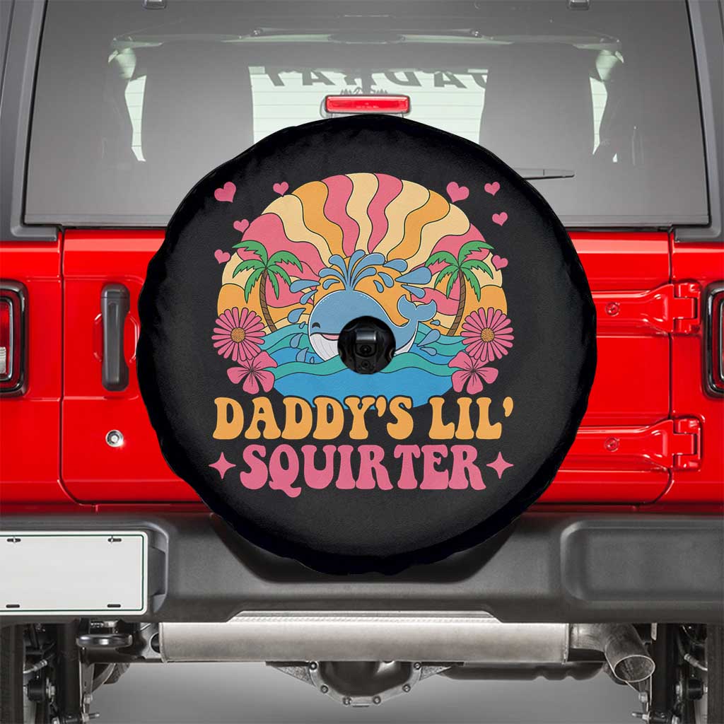 Funny Daddys Lil Squirter Spare Tire Cover Inappropriate Adult Humor Squirting Whale - Wonder Print Shop