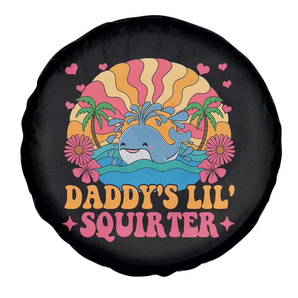 Funny Daddys Lil Squirter Spare Tire Cover Inappropriate Adult Humor Squirting Whale - Wonder Print Shop