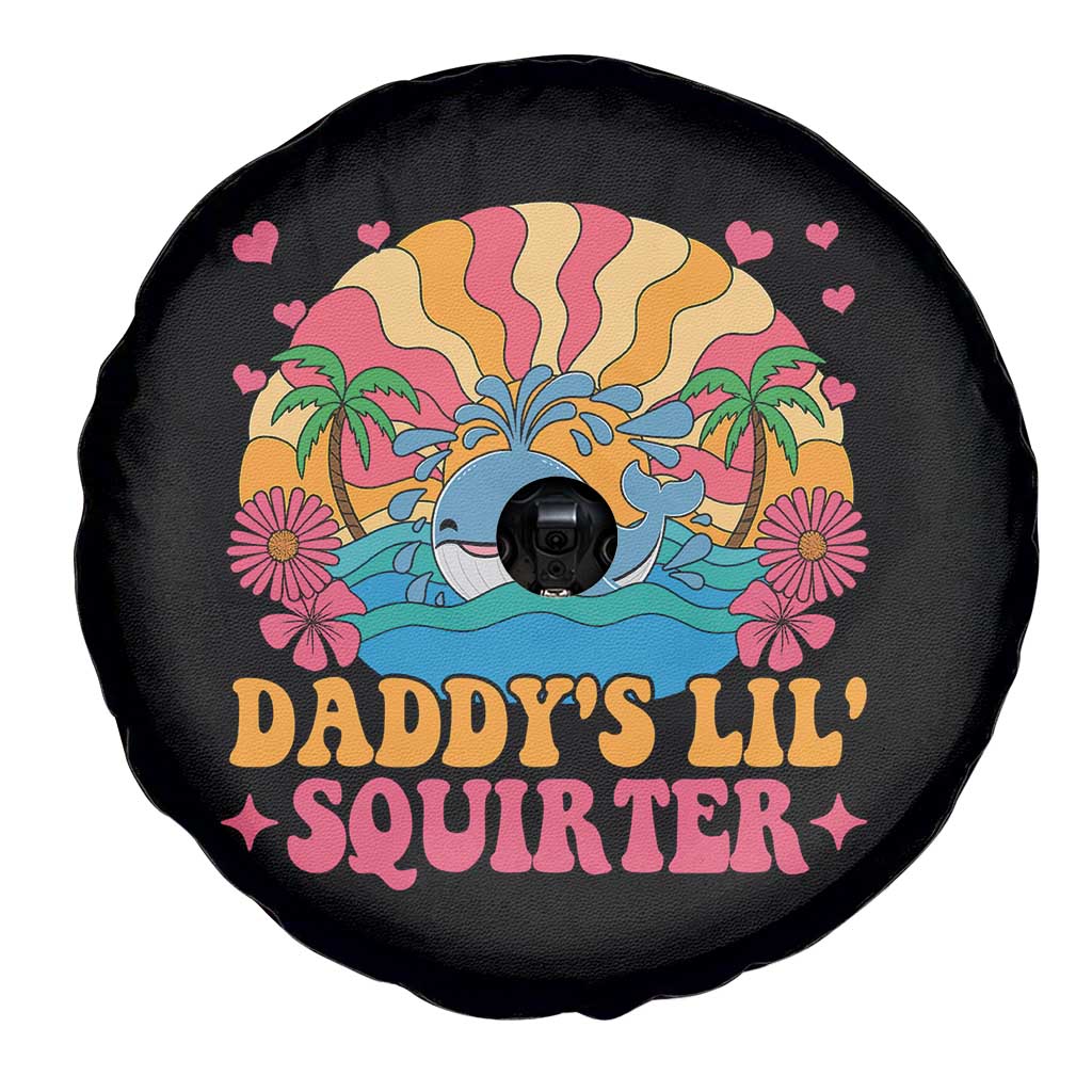 Funny Daddys Lil Squirter Spare Tire Cover Inappropriate Adult Humor Squirting Whale - Wonder Print Shop