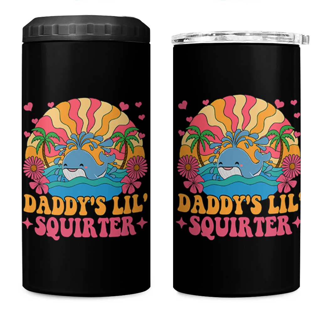 Funny Daddys Lil Squirter 4 in 1 Can Cooler Tumbler Inappropriate Adult Humor Squirting Whale - Wonder Print Shop