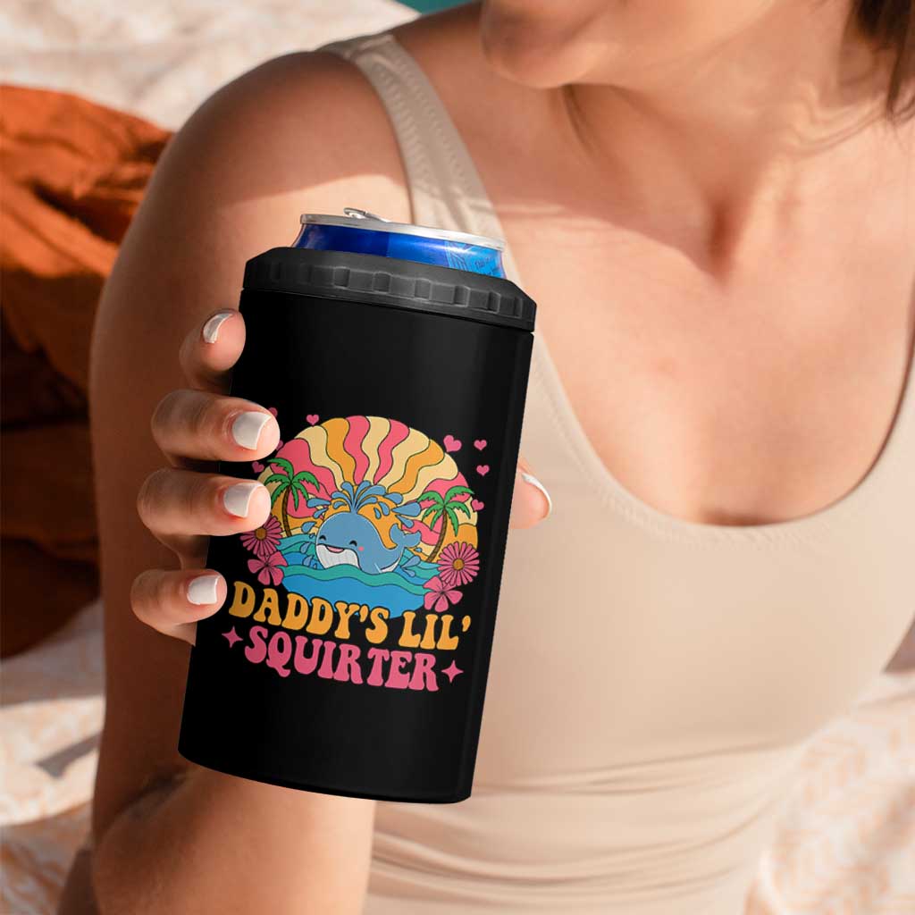 Funny Daddys Lil Squirter 4 in 1 Can Cooler Tumbler Inappropriate Adult Humor Squirting Whale - Wonder Print Shop