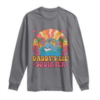 Funny Daddys Lil Squirter Long Sleeve Shirt Inappropriate Adult Humor Squirting Whale - Wonder Print Shop