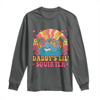 Funny Daddys Lil Squirter Long Sleeve Shirt Inappropriate Adult Humor Squirting Whale - Wonder Print Shop