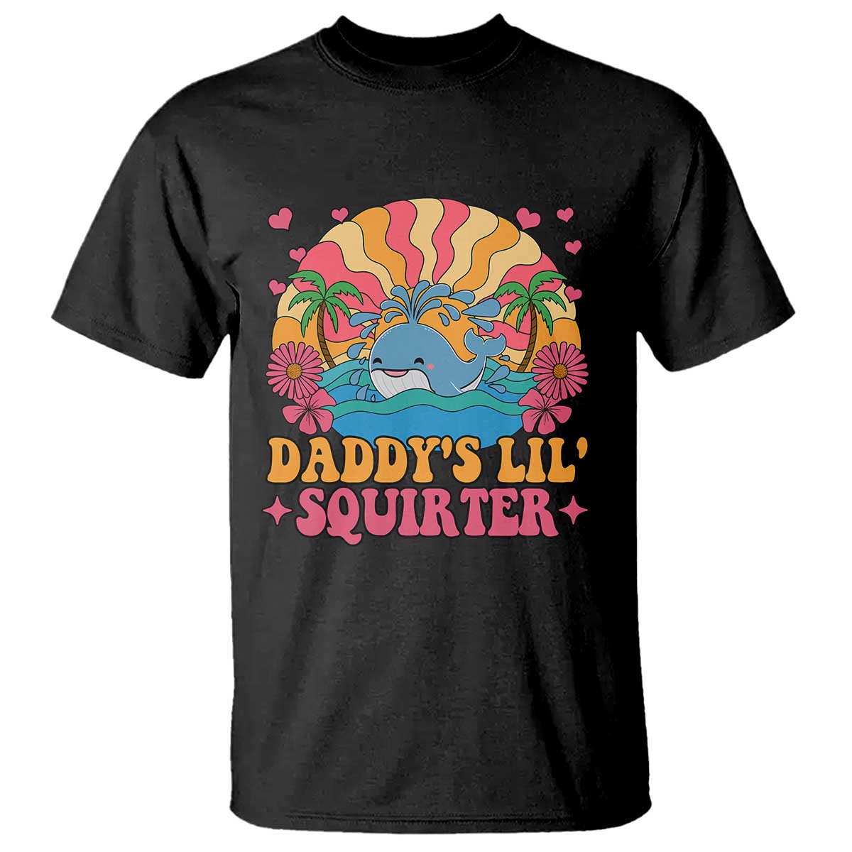 Funny Daddys Lil Squirter T Shirt Inappropriate Adult Humor Squirting Whale - Wonder Print Shop